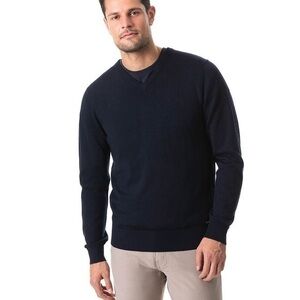 Rodd & Gunn Navy Blue Wool V-Neck Long Sleeve Pullover Sweater Size M NWT